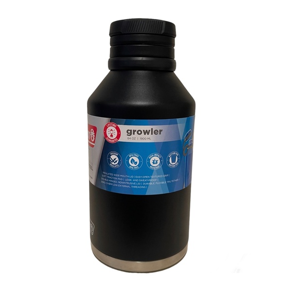 Coleman 64oz. Stainless Steel Insulated Growler, Black, NEW WITH TAGS - Picture 2 of 7